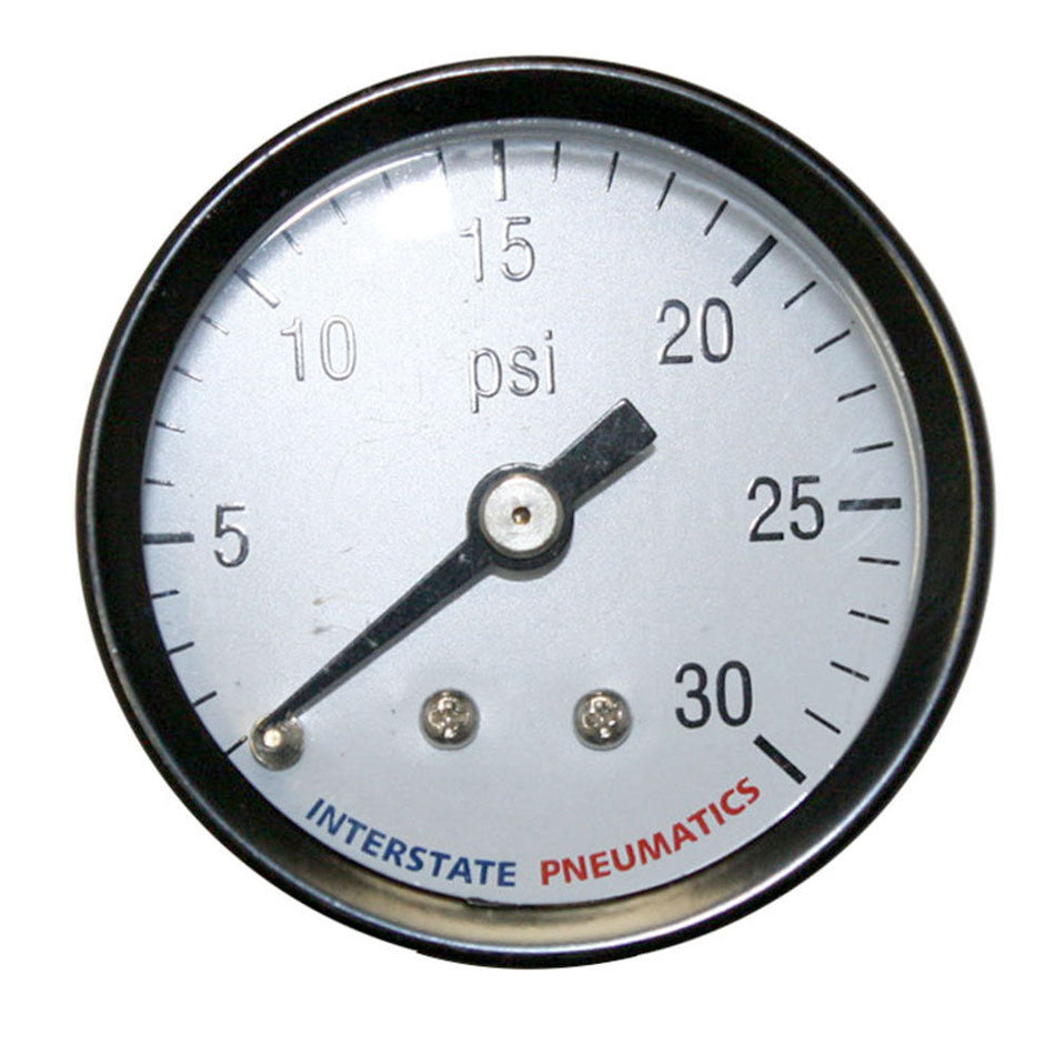 Mini Air Pressure Gauge Rear Back Mount 1.5 Inch Diameter, 0-30 psi - 1/8 Inch NPT - tool