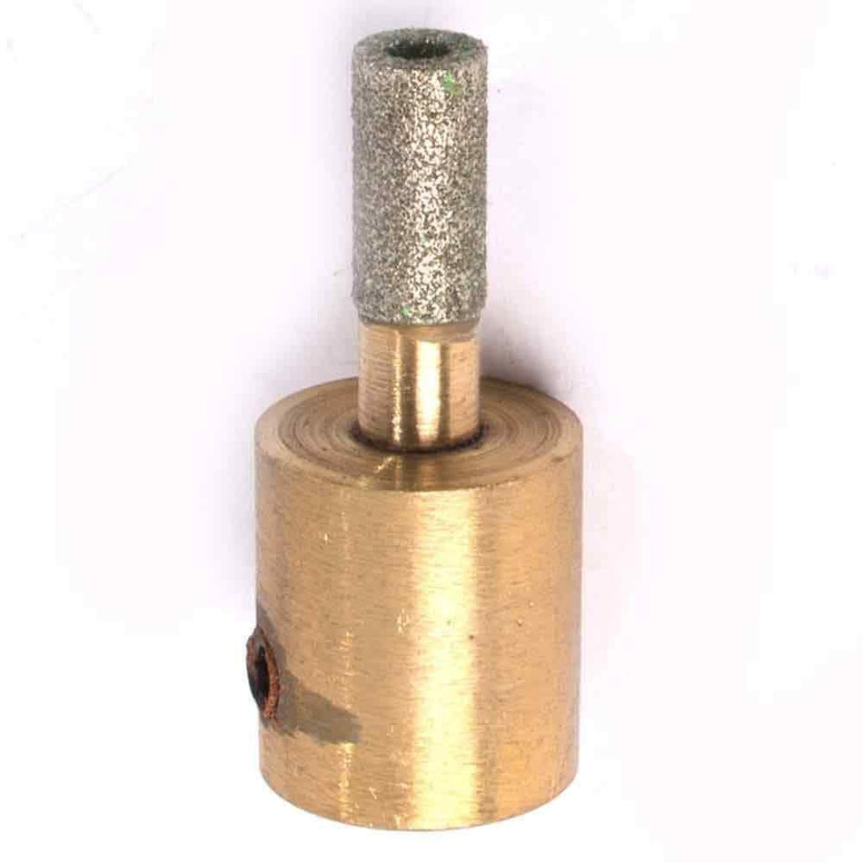 80 Grit x 1/4" Diamond Grinding Bit for Glass, Tile, Stained Glass, Stone - Universal Arbor and Set Screw Design