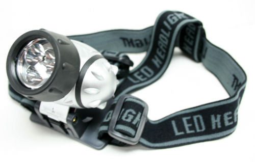 3 LED Hands Free Miner's Head Lamp Light - tool