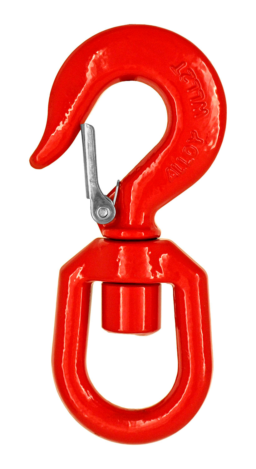 1 Ton Drop Forged Lift Swivel Eye Hook with Latch G-70 - tool