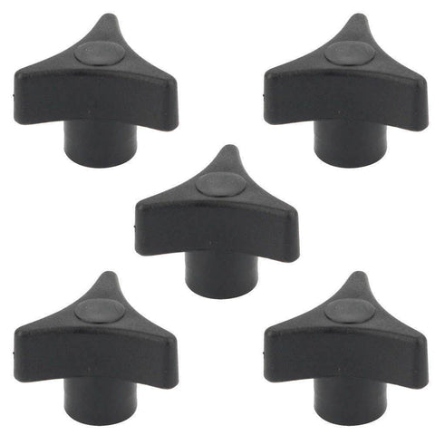 5PK Threaded 10-24 x 1-1/4 Inch Triangle Plastic Handle Jig Knobs