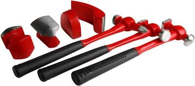 7 Piece Autobody Dent Hand Dolly Hammer Repair Tool Set - tool