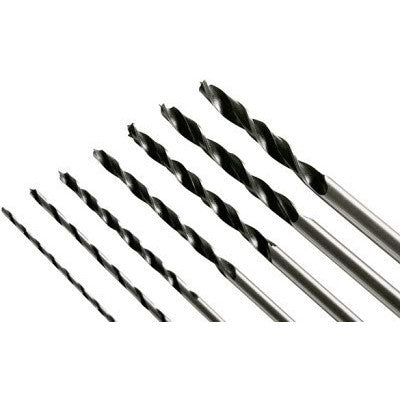 7 Piece Extra Long Wood Working Brad Point Drill Bit Set - tool