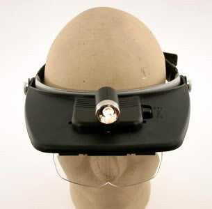 Jeweler's Lighted Head Band Mount Visor Magnifyer Loupe - tool