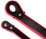 Metric Offset Ratcheting Box End Wrench Ratchet Off-Set Socket Tool Set - tool