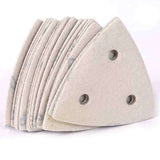 20PC 40 Grit Triangle Sandpaper With Holes for Multi Tool Corner Sander