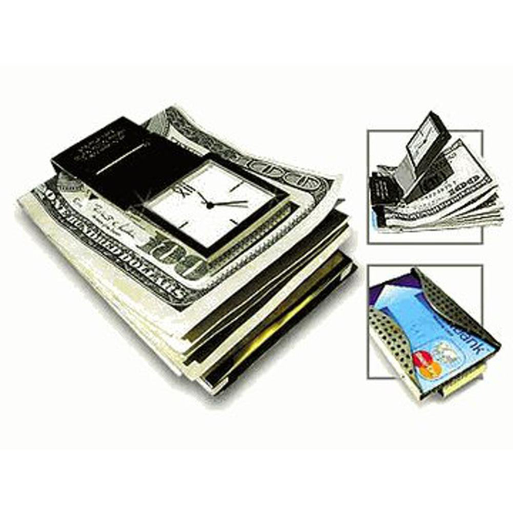 Silver Money Clip Credit Card Holder Watch - tool