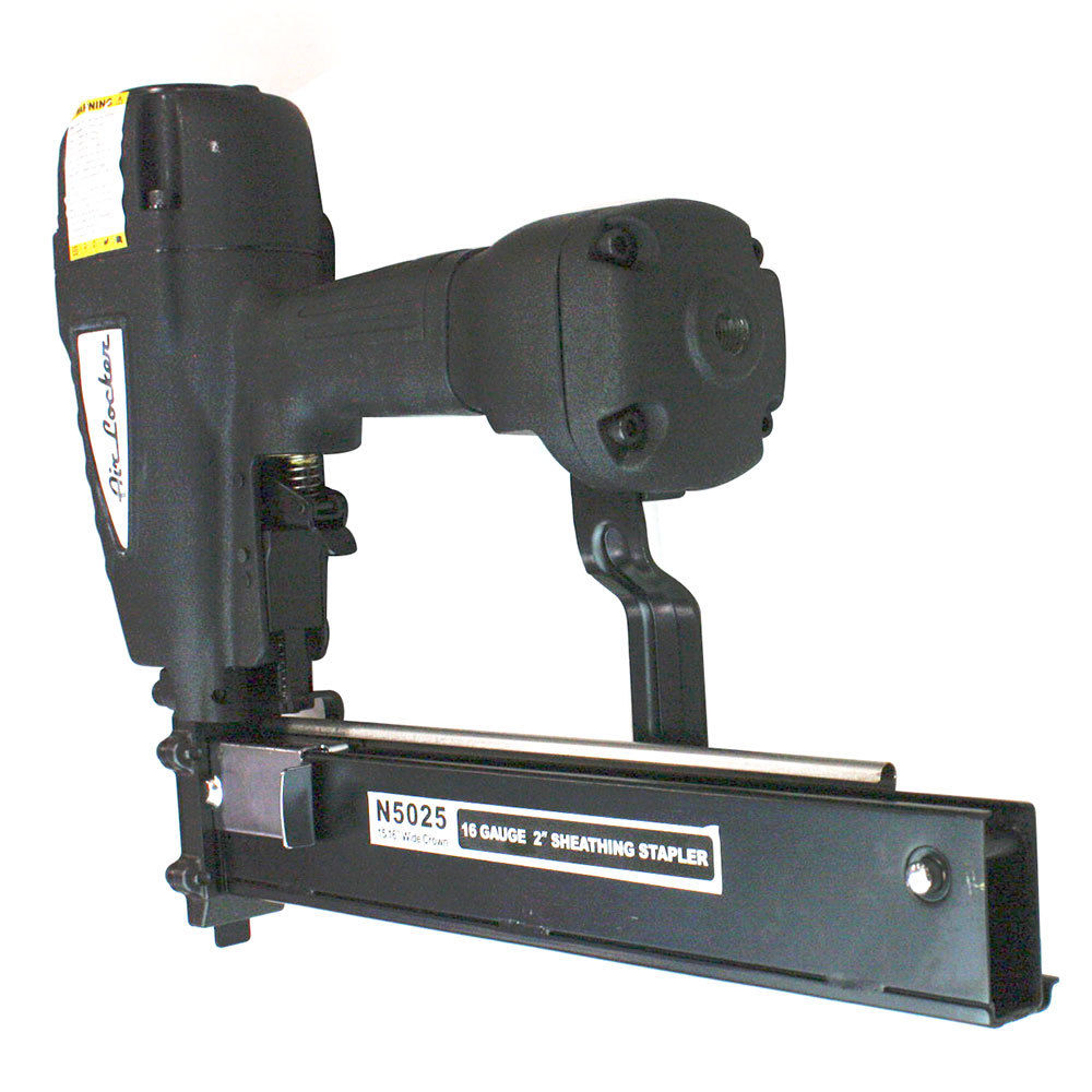 16 GA Air Powered Wide Crown Sheathing Insulation Stapler - tool