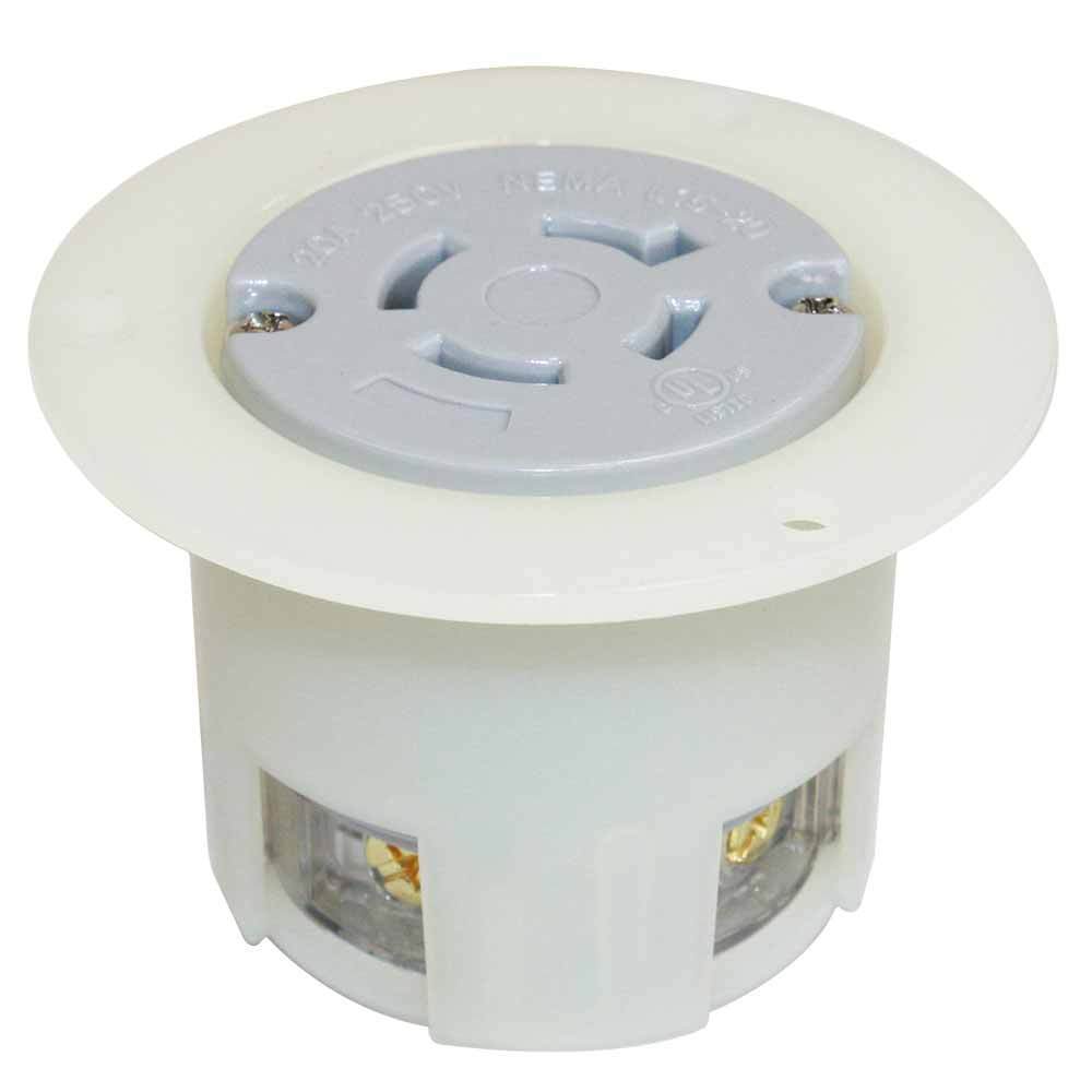 NEMA L16-20R 3 Pole 4Wire 20A 480V Heavy Duty Twist Lock Receptacle Flange Outlet - tool