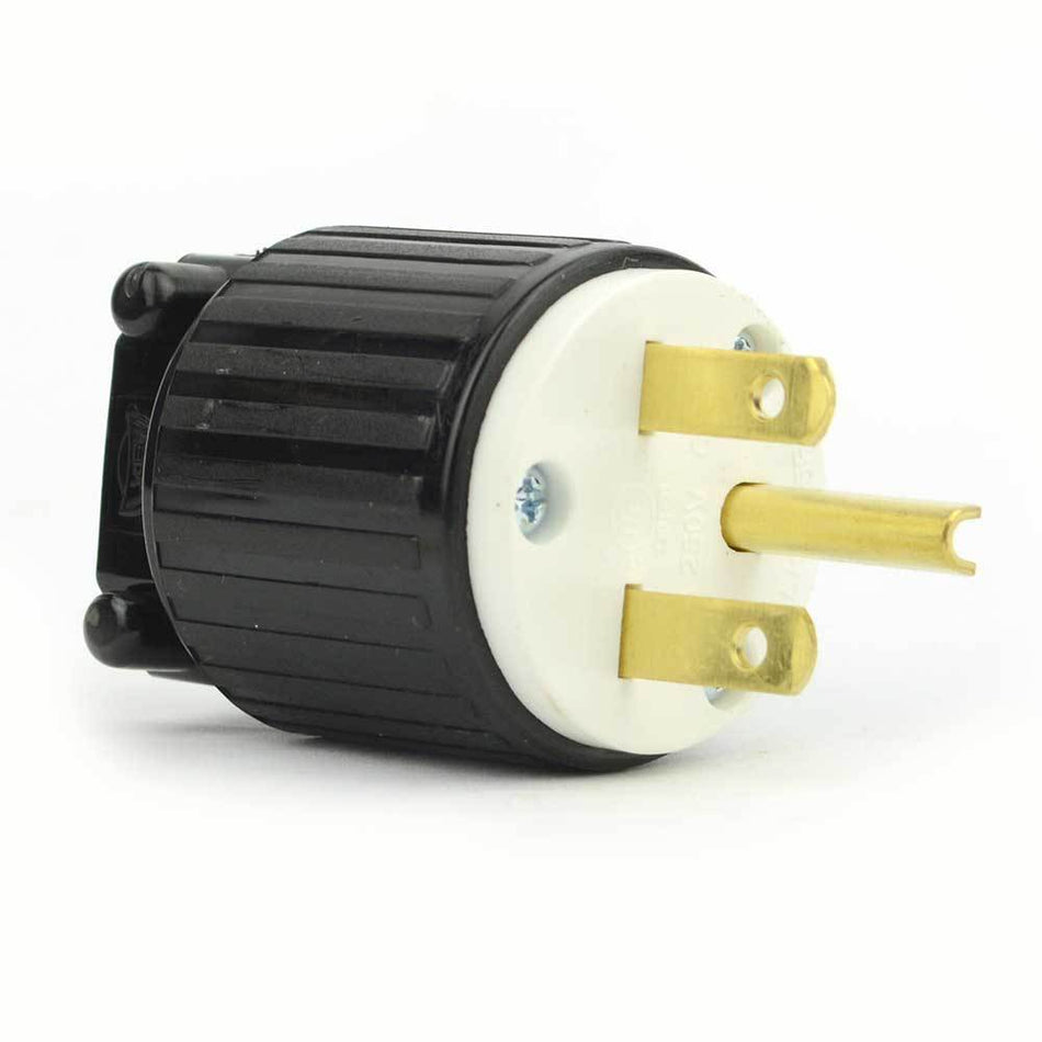 Double Straight Electrical Plug 3 Wire, 15 Amps, 250V, NEMA 6-15P - tool