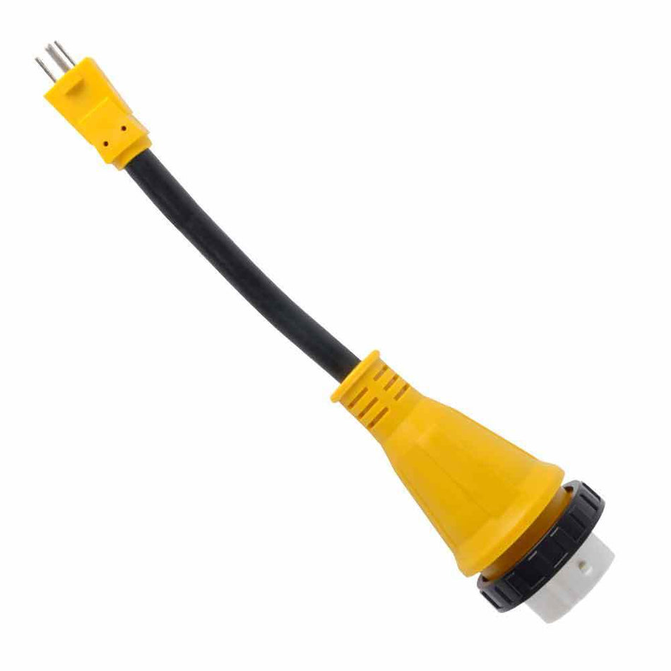 RV Power Cord Adapter 15 Amp Male to 50 Amp Twist Lock Female Camper Detachable - tool
