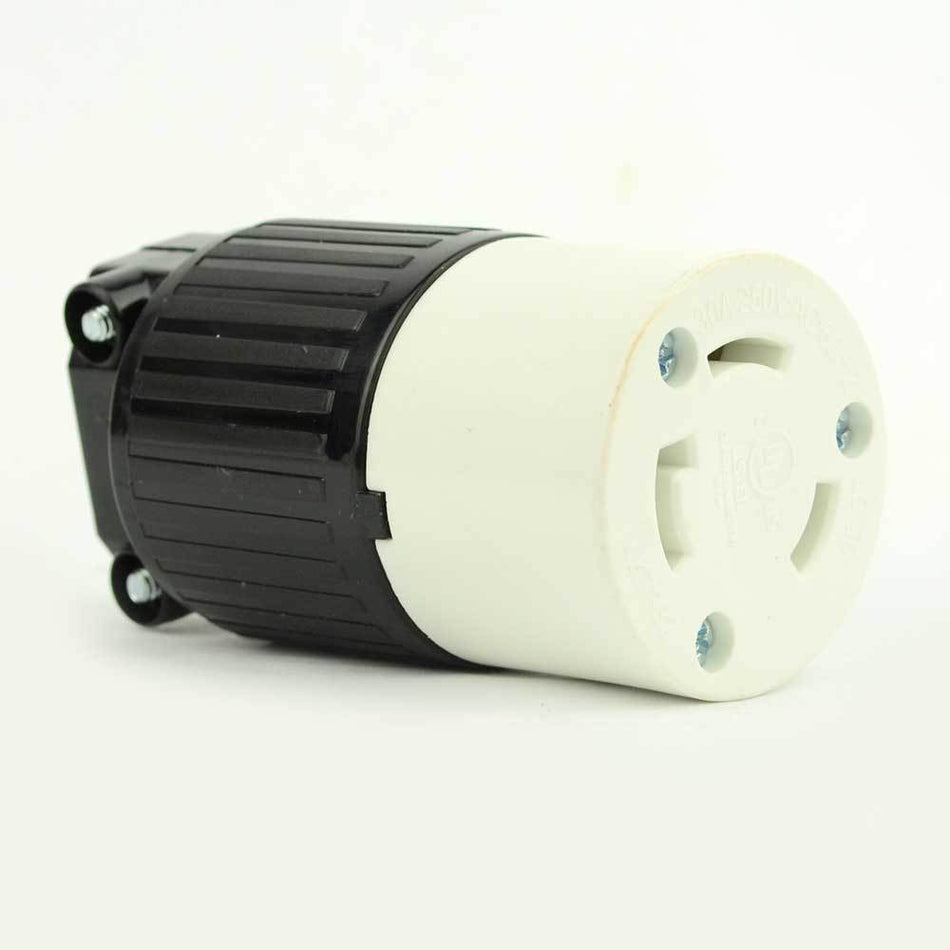 Twist Lock Female Plug Electrical Receptacle 3 Wire, 30 Amps, 250V, NEMA L6-30R YGA017F - tool