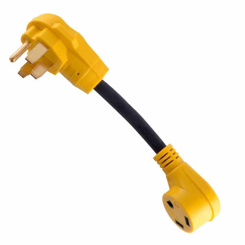 50 Amp Male to 30 Amp Plug Female Dog Bone Adaptor RV Electrical Converter Cord Cable - tool