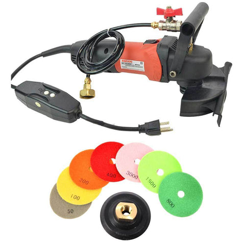 Electric Wet Granite Concrete Cement Polisher Tool Kit - tool