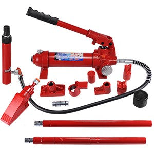 4 Ton Hydraulic Air Pump Lift Porta Power Ram Body Shop Repair Tool Set Kit - tool