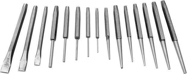 16 Piece Steel Punch and Chisel Set - tool