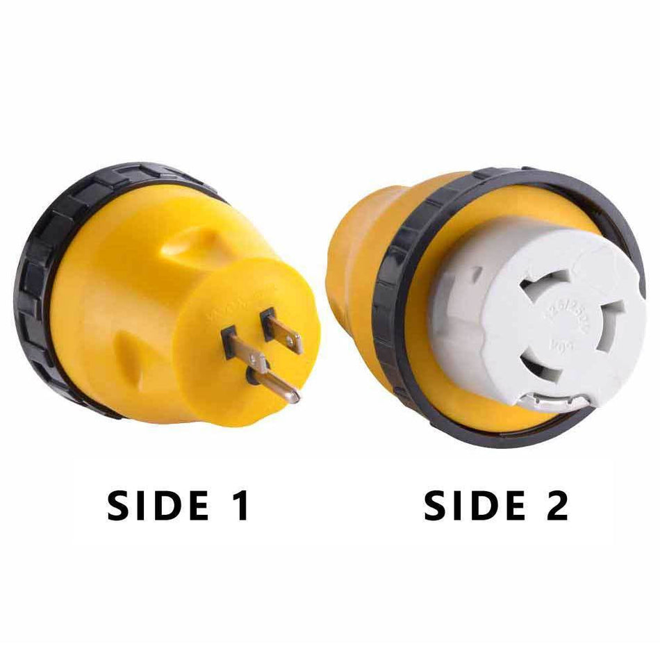 RV Power Cord Adapter 15 amp Male Plug to 50 amp Twist Lock Female Adaptor - tool