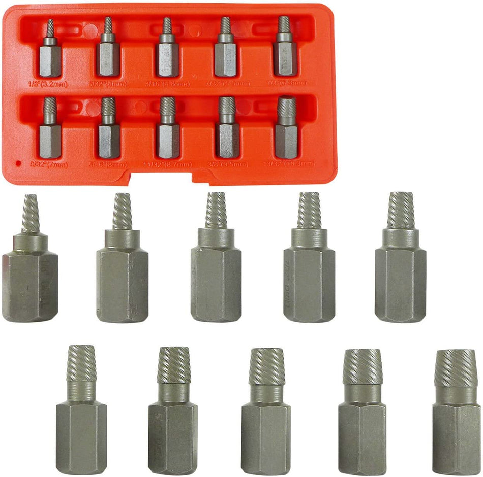 10pc Set Hex Head Bit Socket Wrench Bolt Remover Tool Kit