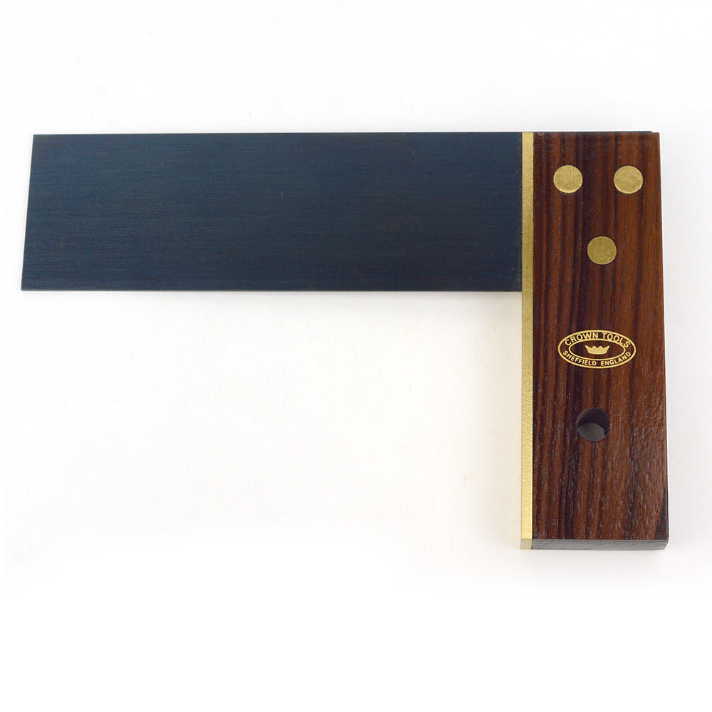 6 Inch Brass and Rosewood Try Square - tool