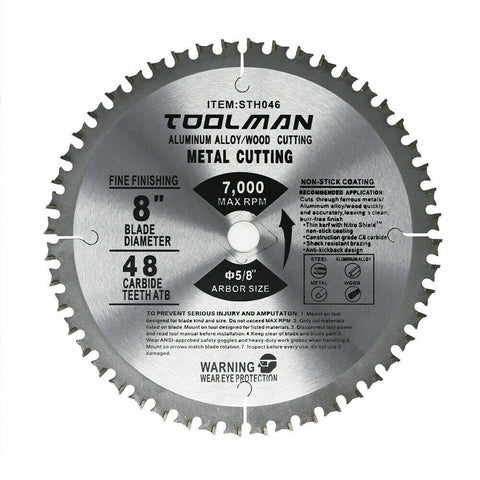 8 Inch Aluminum Metal Cutting Saw Blade