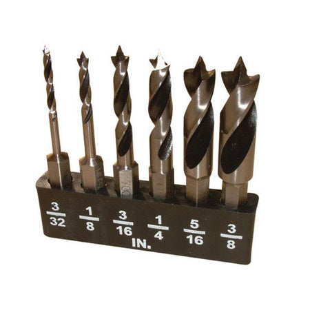 5 Piece Stubby Brad Point Drill Bit Set Close Quarter - tool