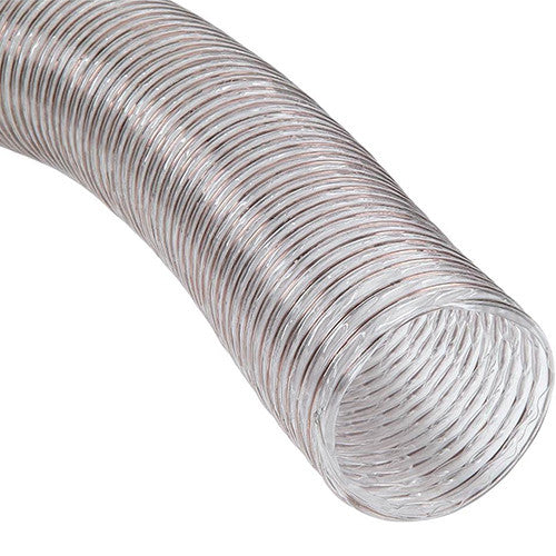 4" x 10' Flexible Heavy Duty Clear Wire Reinforced Dust Collector Hose - tool