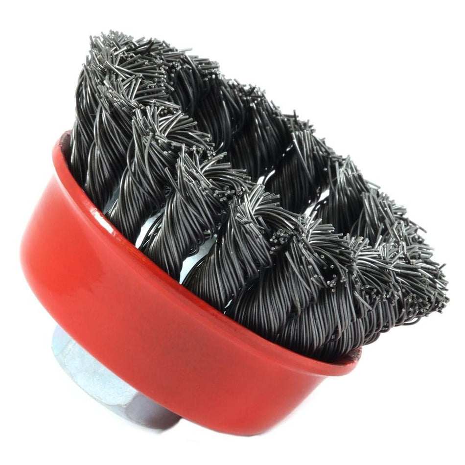 5" Knotted Wire Wheel Cup Brush for Angle Grinder 5/8" x 11 - tool